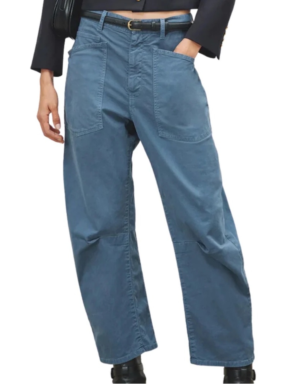 Nili Lotan Shon Pant in Cadet Blue Sz 8 Barrel